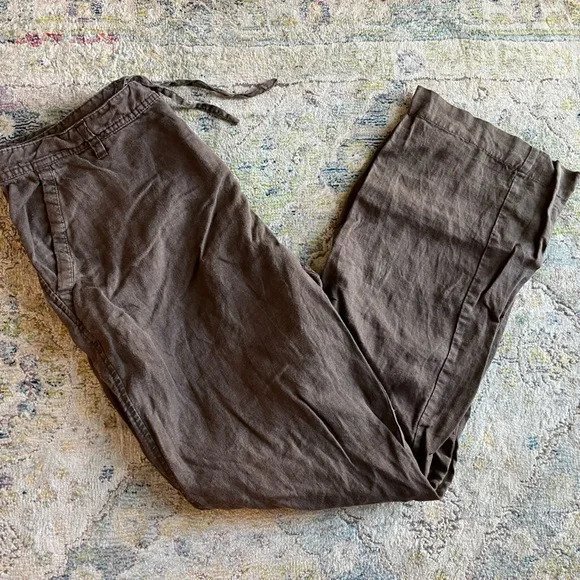 Linen Drawstring Trousers